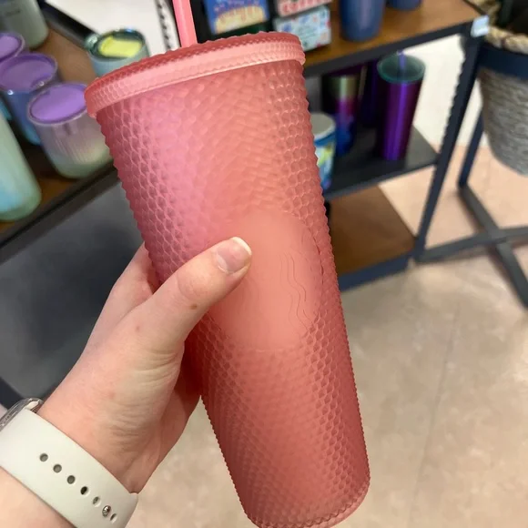 Starbucks Soft Studded Pink Venti Tumbler - Picture 1 of 1